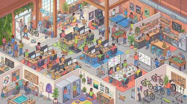 Coconut Startup Office Isometric Illustration