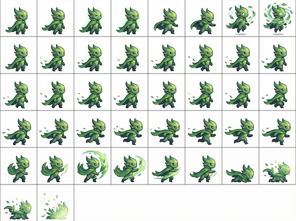 Forest Guardian Character Sprite Sheet